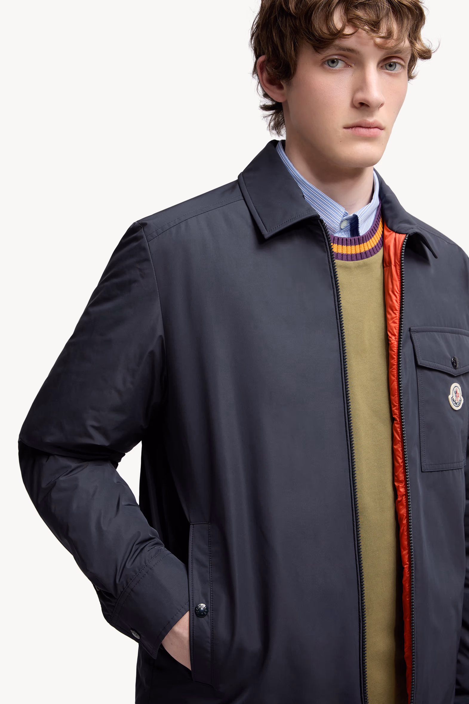 Vigeon Down Shirt Jacket Men Blue Moncler 6